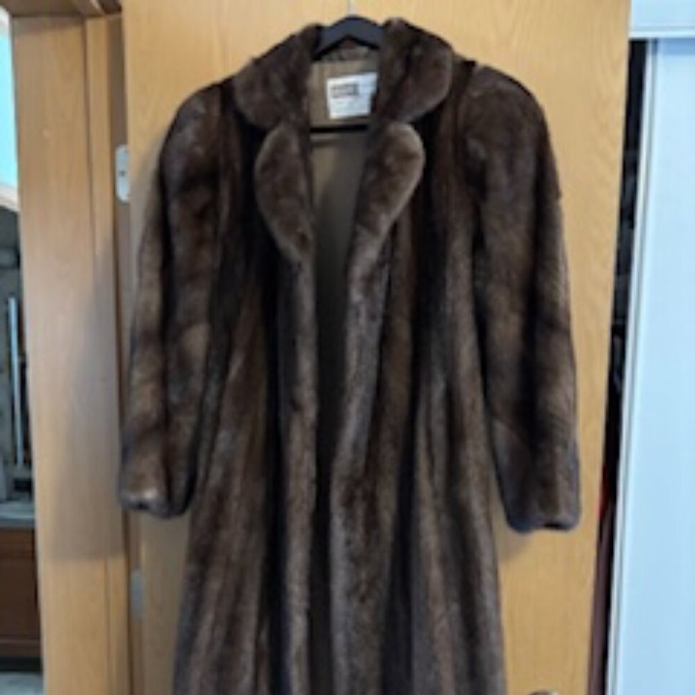 Mink Coat with a Diane Furs of Philadelphia, PA label, size 12/14